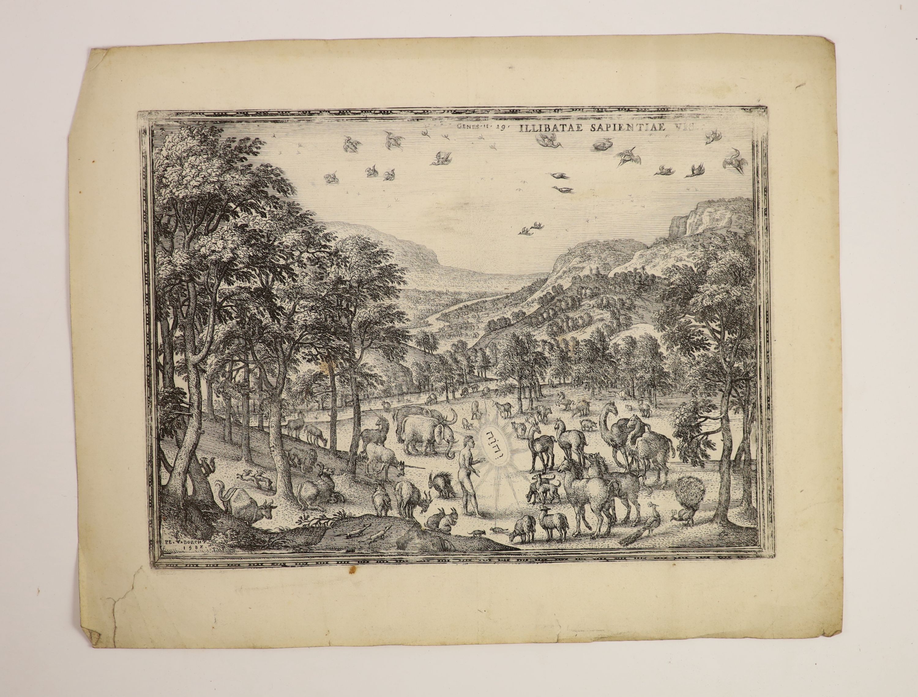 Schaebaelje, Jan Philipsz - Emblemata Sacra, a disbound, incomplete work, oblong folio, engraved title and plates by Pieter Van Der Borcht, Amsterdam, 1653 (sold w.a.f)